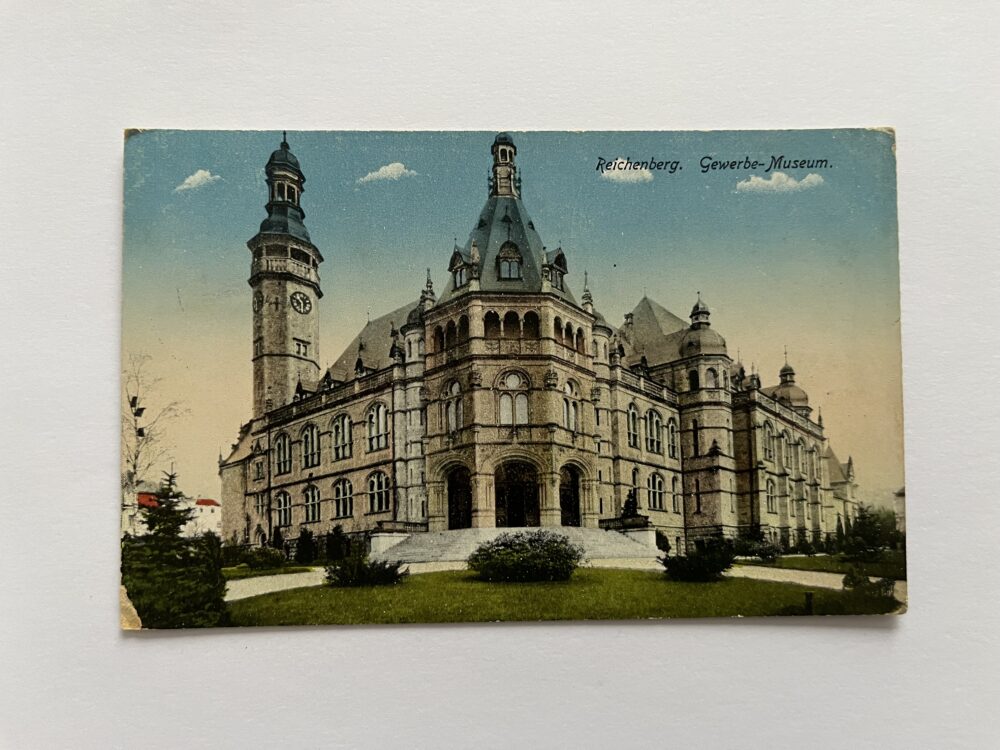 Pohlednice místopis Liberec - Severočeské muzeum, r.1918