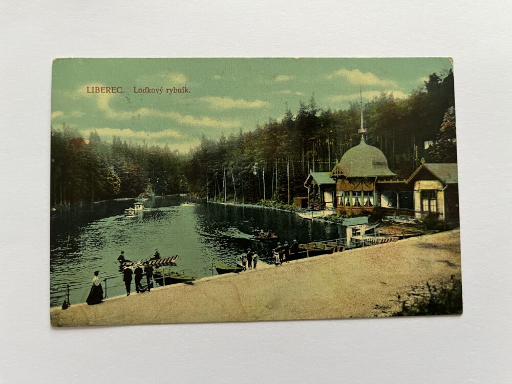 Pohlednice místopis Liberec - Loďkový rybník, r.1912