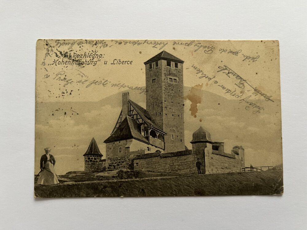 Pohlednice Rozhledna "Hohenhabsburg" u Liberce Rakousko-Uhersko
