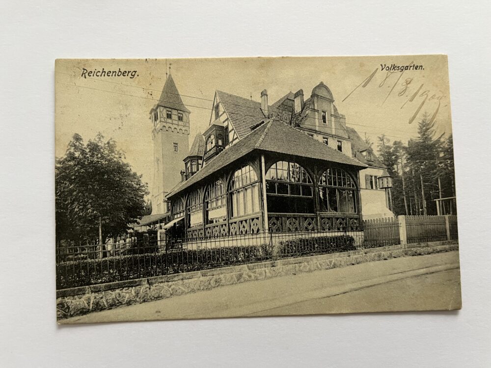 Pohlednice místopis Liberec - Lidové sady, 1907