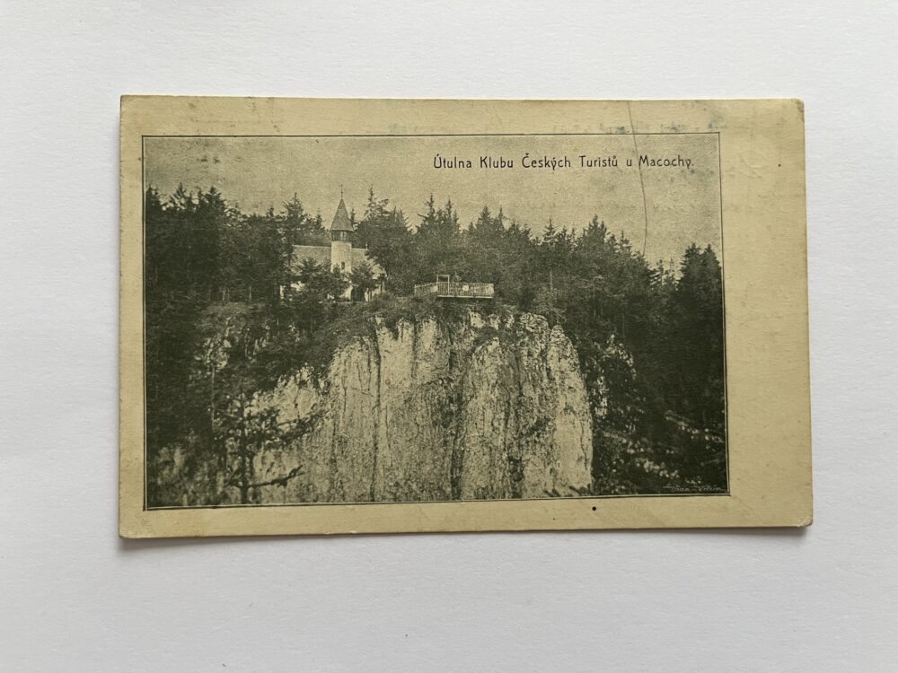 Pohlednice Útulna Klubu Českých Turistů u Macochy, okres Blansko 1908