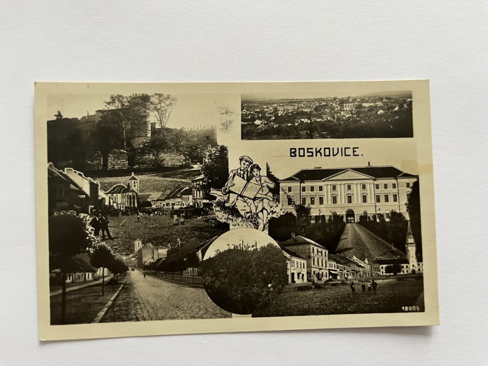 Pohlednice místopis Boskovice, koláž okres Blansko, 1935