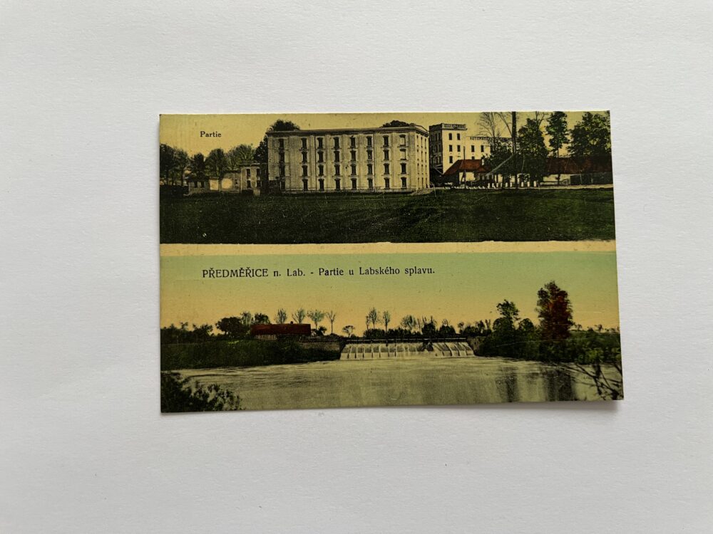 Pohlednice Předměřice n./L. Partie Labského splavu okr. Hradec Králové