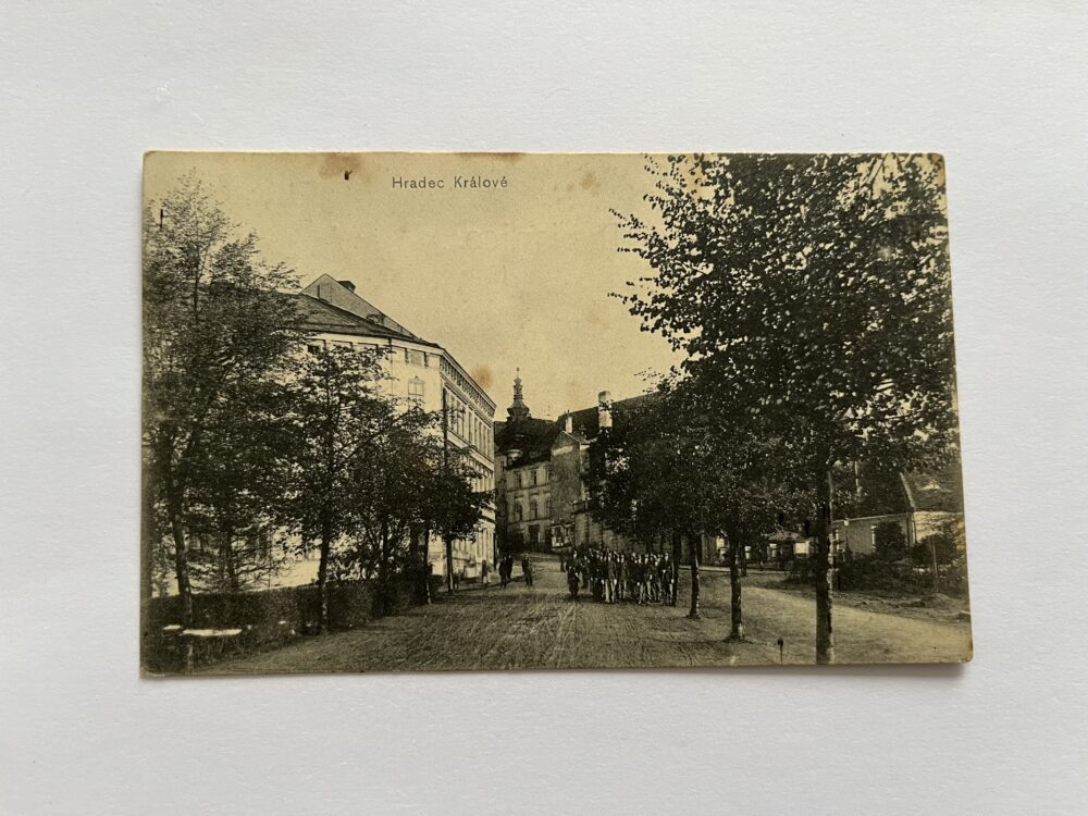 Pohlednice Hradec Králové, vojáci Rakousko-Uhersko