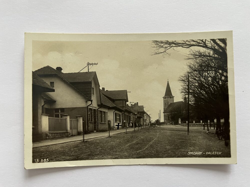 Pohlednice Smidary - ulice Dalesov, okres Hradec Králové 1.pol.20.st.