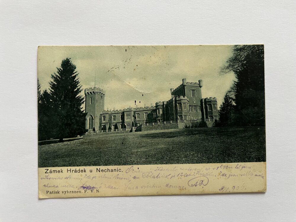 Pohlednice Hrádek u Nechanic - Zámek, okres Hradec Králové 1906