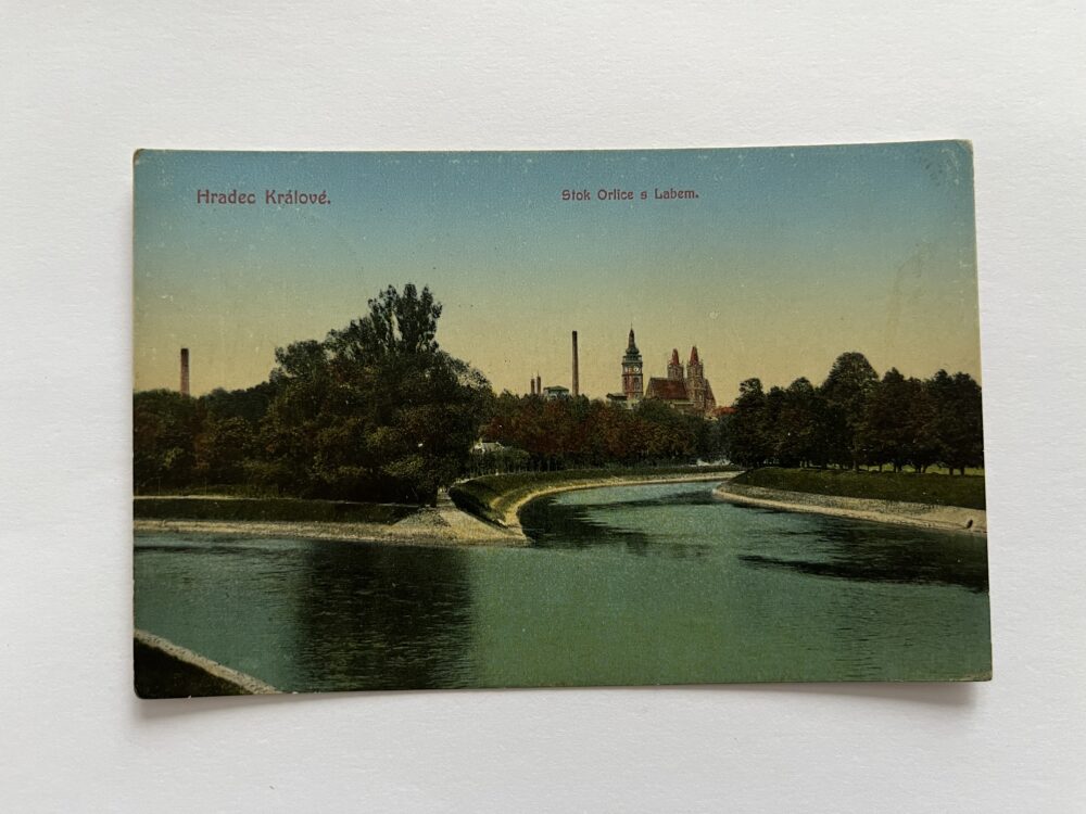 Pohlednice místopis Hradec Králové - Stok Orlice s Labem, r.1911