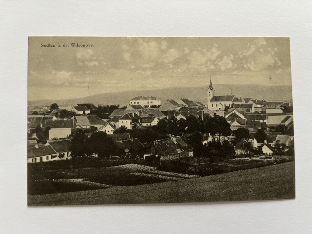 Pohlednice Sedlec na dr. Wilsonově - celkový pohled, okres Příbram