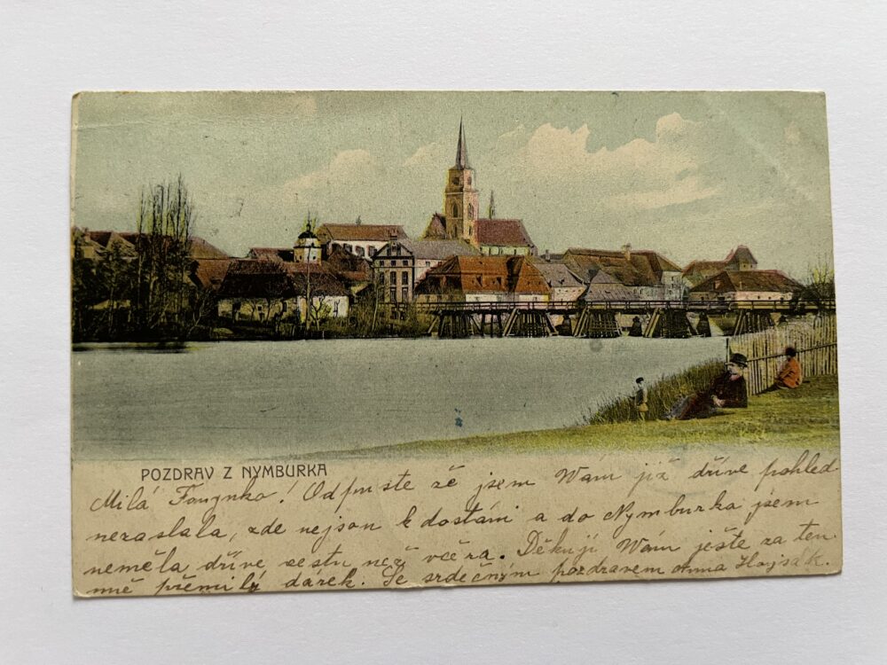 Pohlednice místopis Nymburk - celkový pohled Rakousko-Uhersko