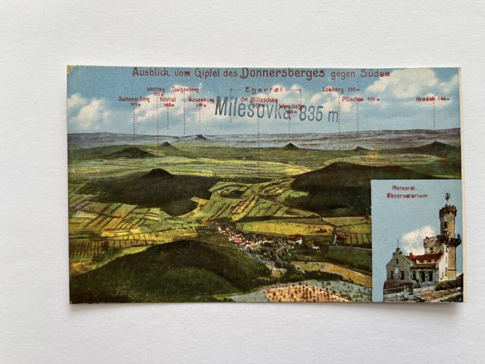 Pohlednice Pohled z vrcholu Donnersbergu, Milešovka okres Litoměřice