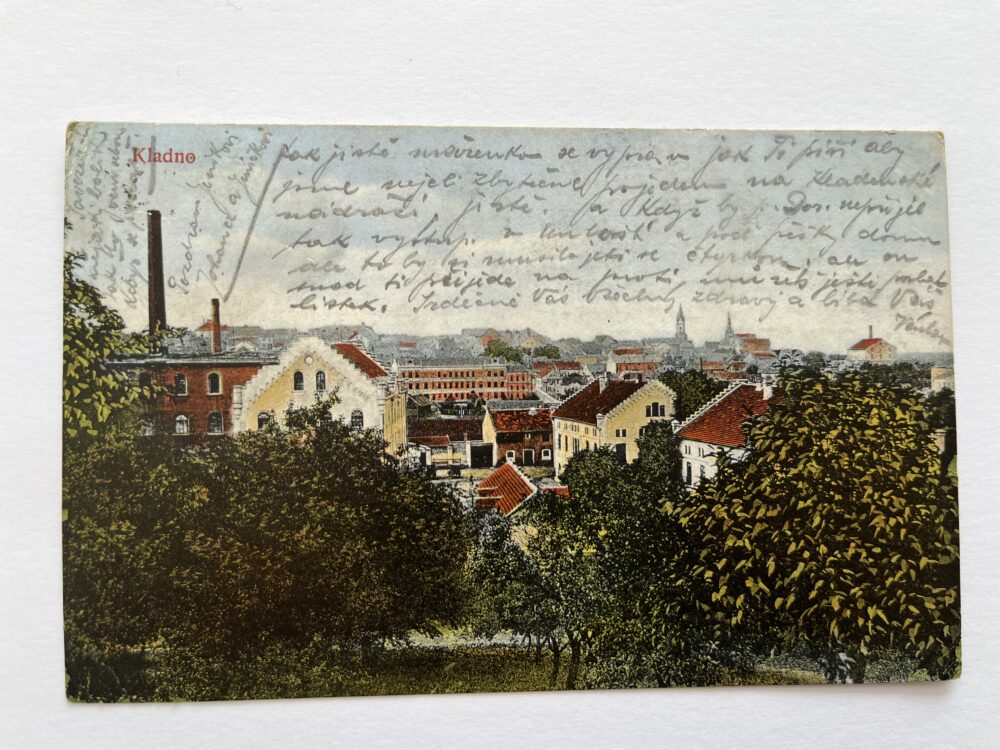Pohlednice místopis Kladno, r.1914