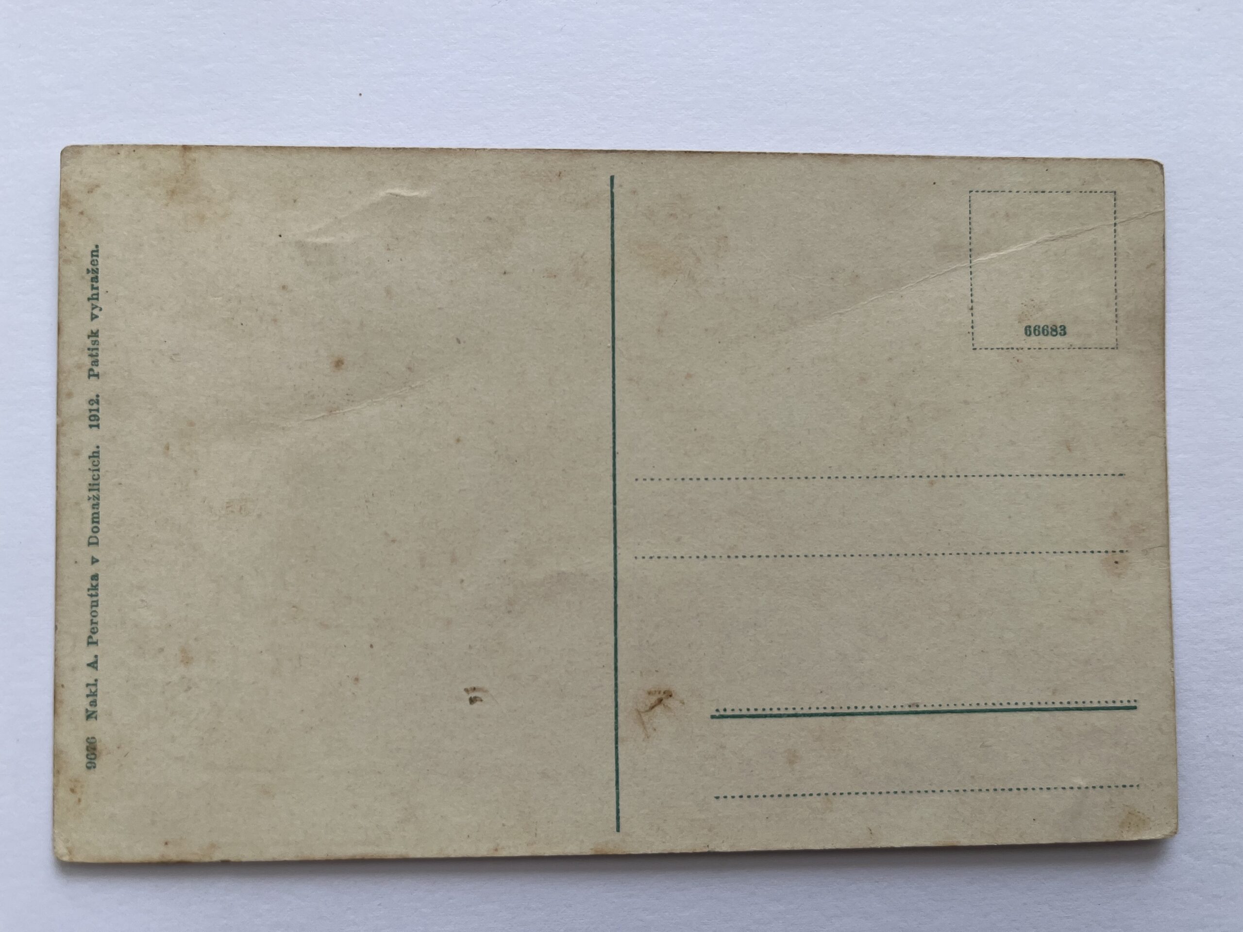 Pohlednice místopis Domažlice, koláž Mistr Vrchlický, r. 1912 - Obrázek 2