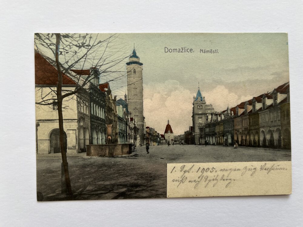 Pohlednice místopis Domažlice - Náměstí rok 1905