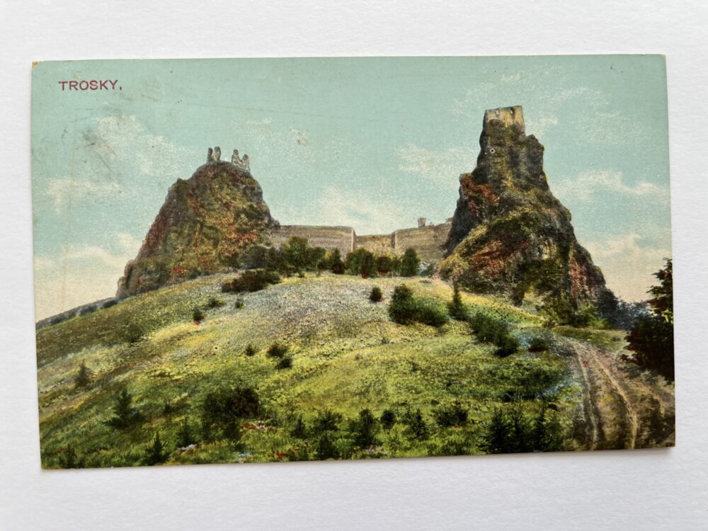 Pohlednice místopis Trosky, okres Semily r.1914