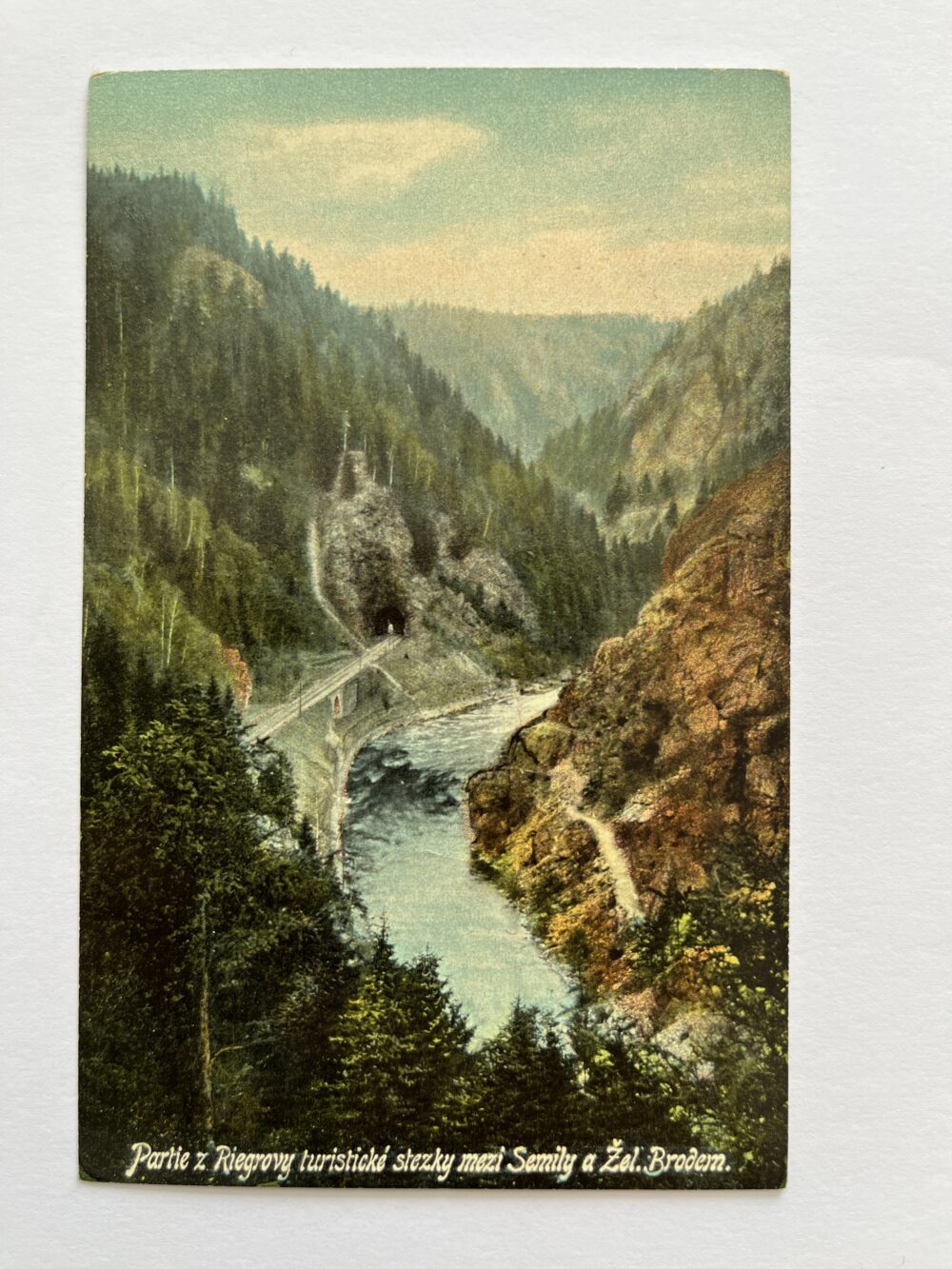 Pohlednice Partie z Riegrovy turistické stezky, okres Semily 1912
