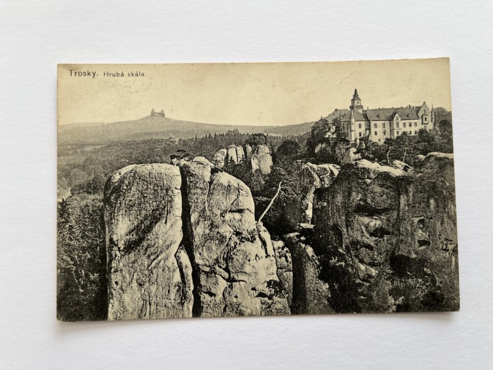 Pohlednice místopis Trosky - Hrubá Skála, okres Semily r.1911
