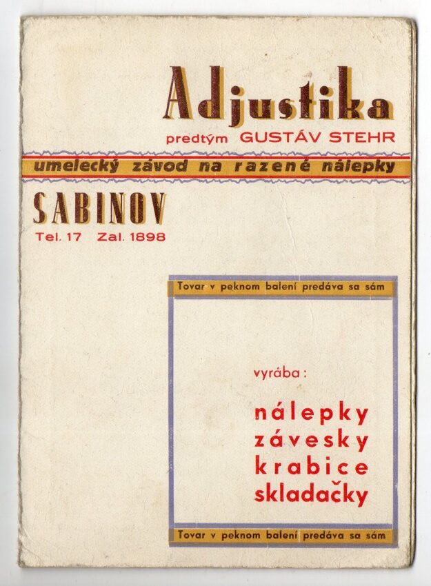 Katalog Adjustika: nálepky, Sabinov