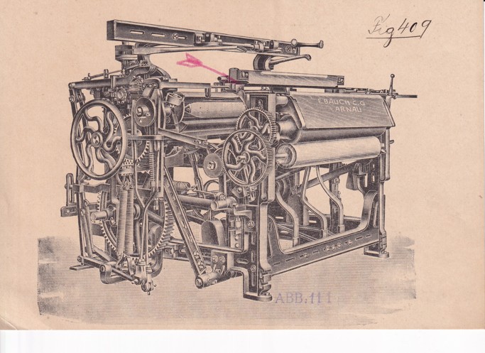 Leták pletací stroj E. Bauch C. G. Hostinné