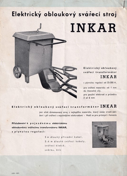 Leták obloukový svářecí stroj Inkar