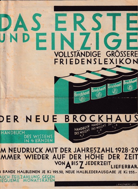 Leták kniha Brockhaus, knihkupectví Ostrava