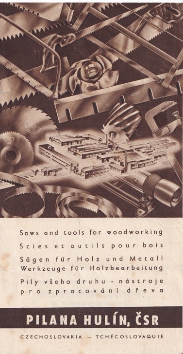 Leták nástroje na dřevo Pilana, Hulín