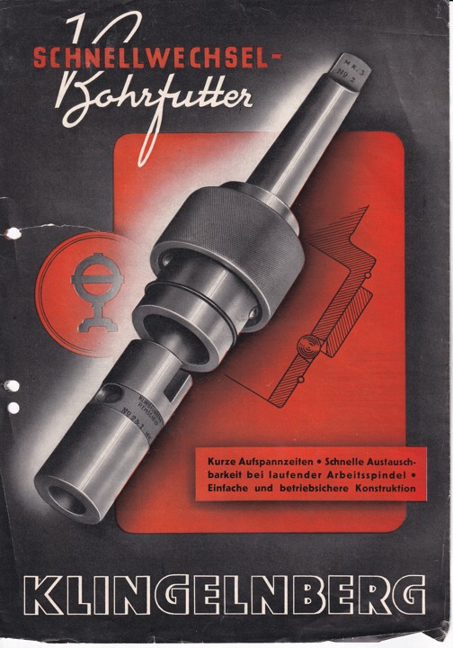 Leták vrtací sklíčidla Klingelnberg, Remscheid