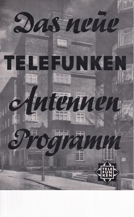 Katalog antény Telefunken, Německo