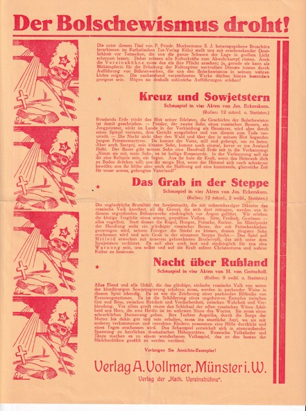 Leták knihy A. Vollmer, Münster