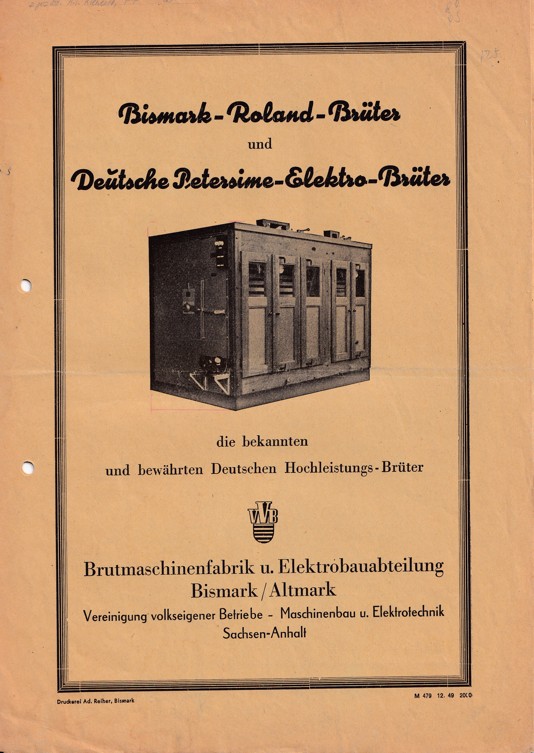 Leták líhně Bismark-Roland-Brüter, Bismark