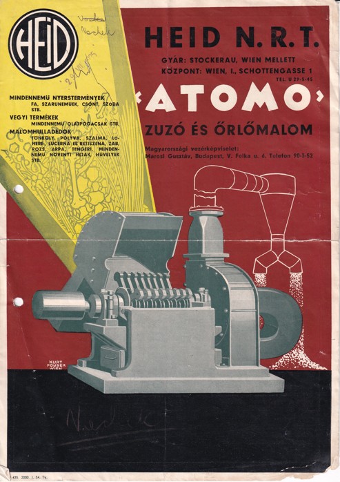 Leták stroje Atomo, Heid Vídeň