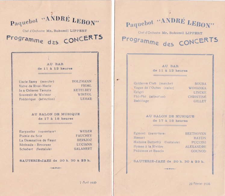 Program koncert André Lebon
