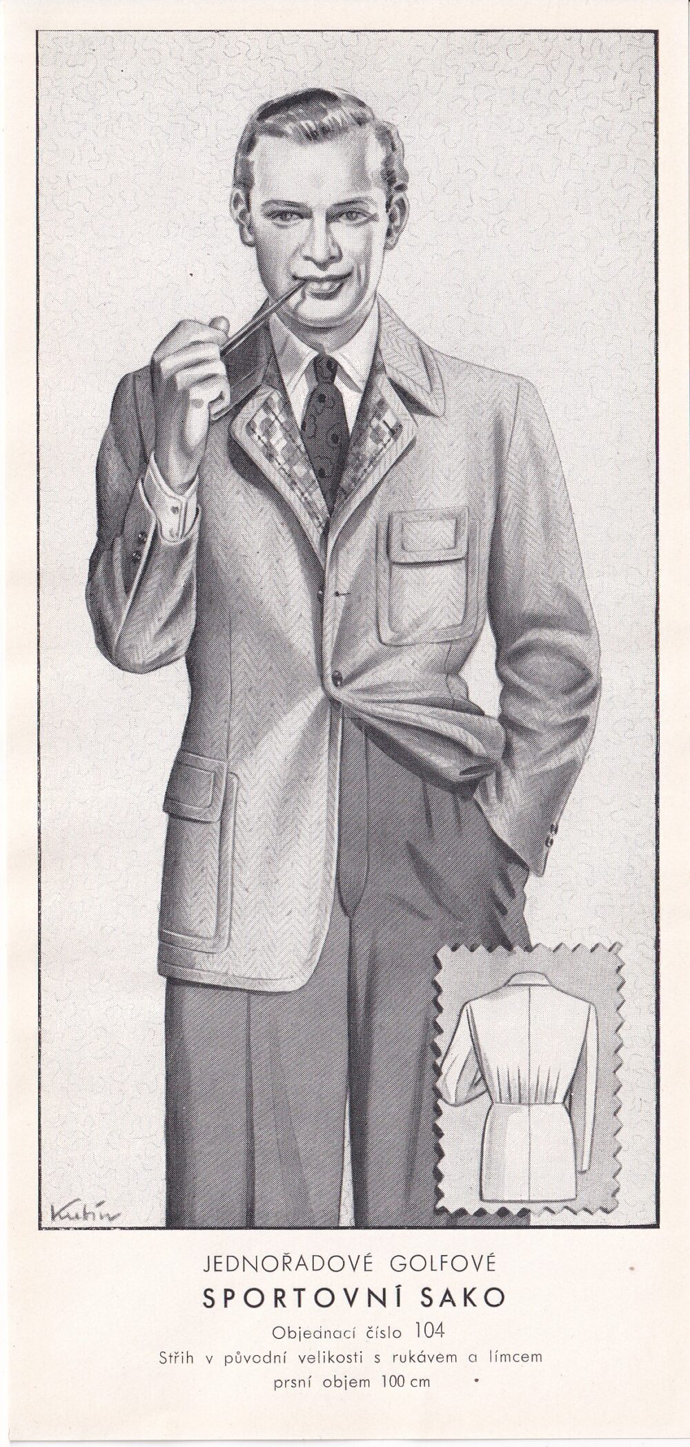 Leták golfové sportovní sako