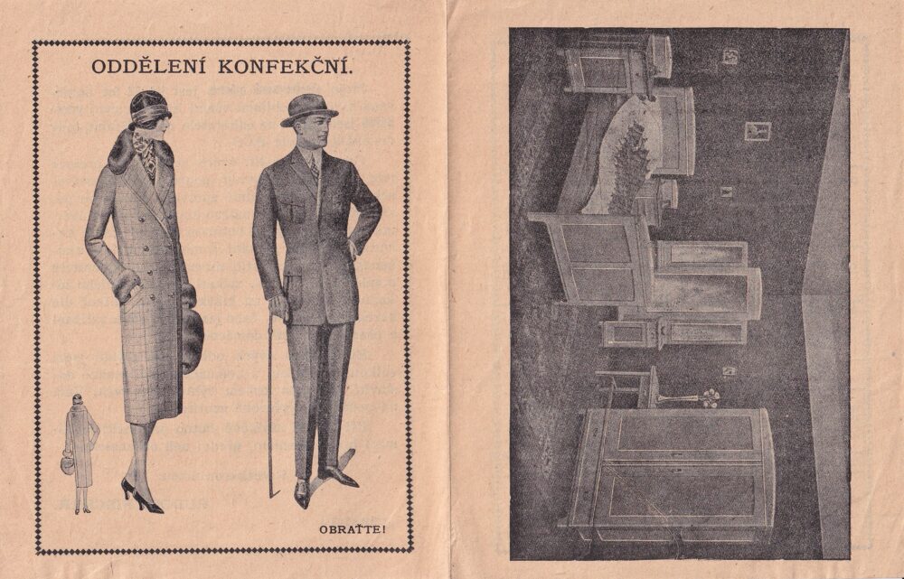 Leták obchodní dům R. Fischer, Praha