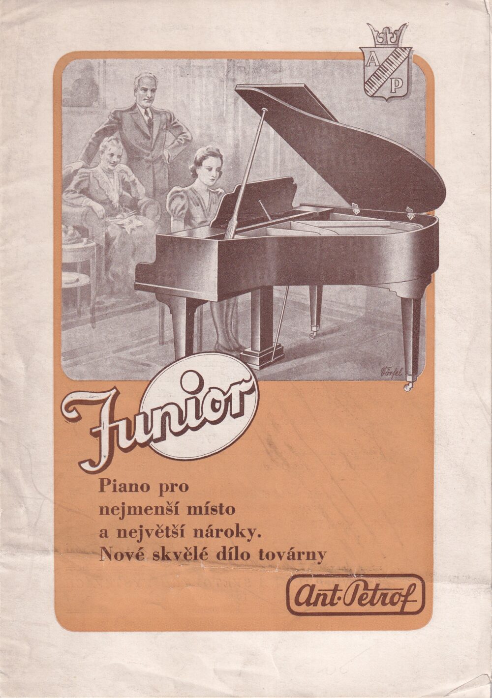 Leták piano Junior, Petrof Hradec Králové