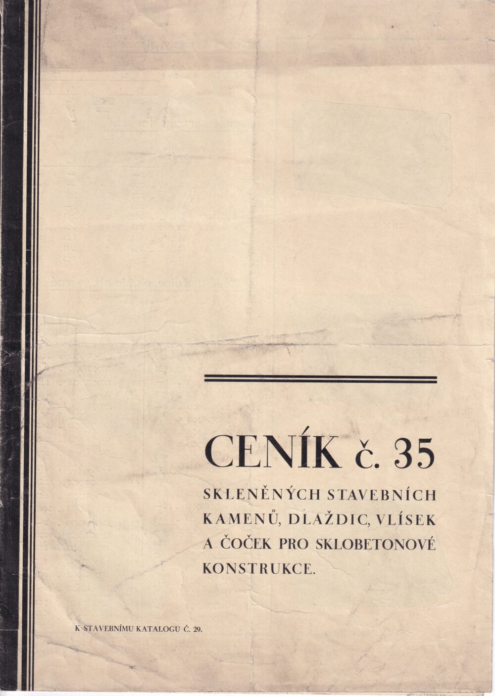 Leták skleněné kameny, dlaždice, Praha