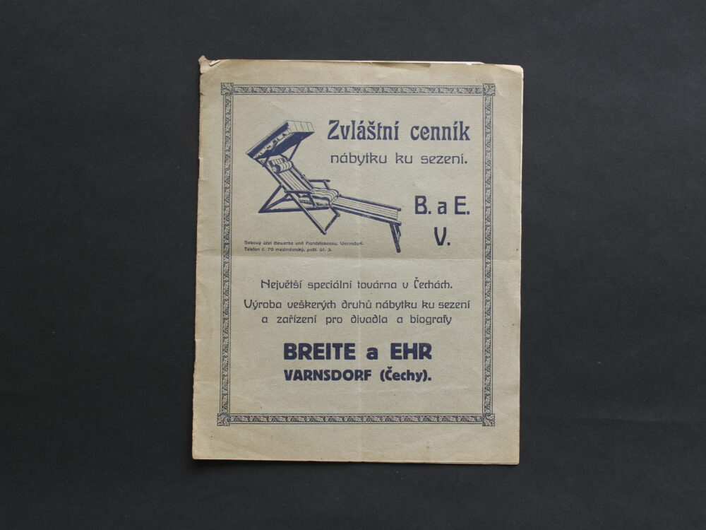 Leták nábytek Breite a Ehr, Varnsdorf