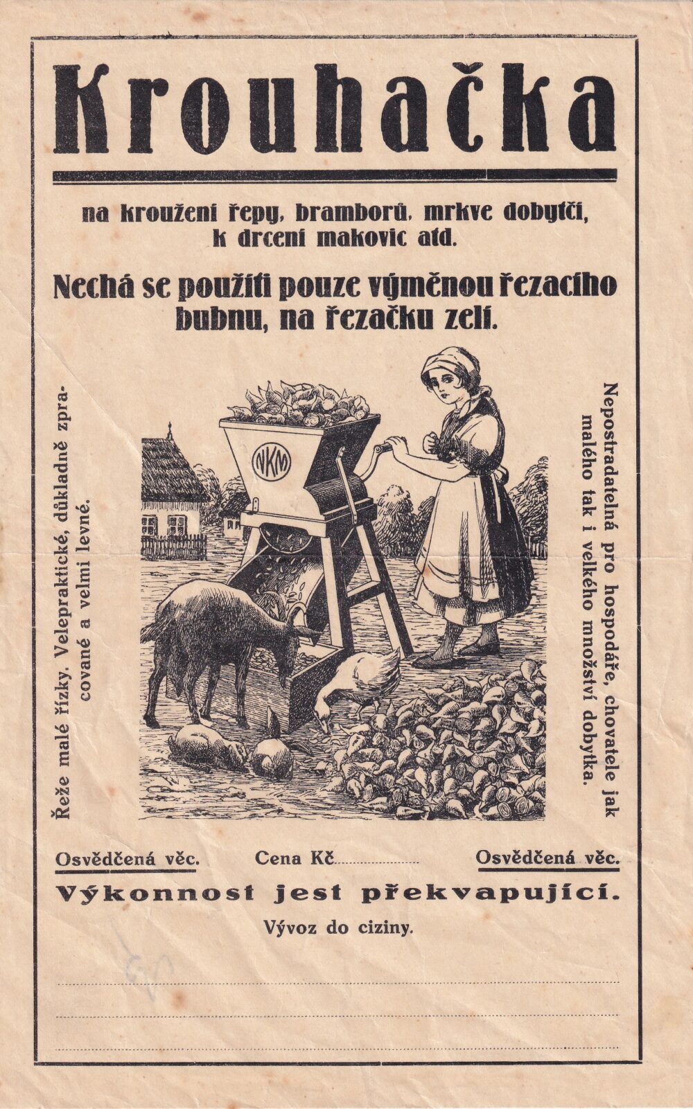 Leták krouhačka NKM