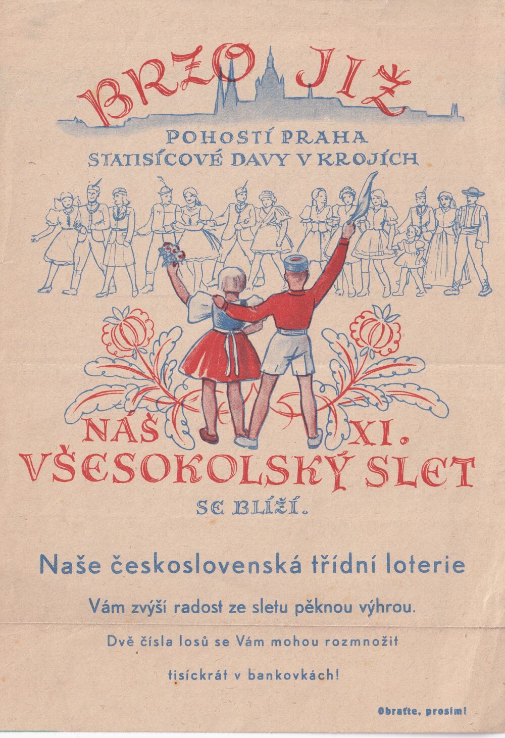 Leták Československá státní loterie, Praha