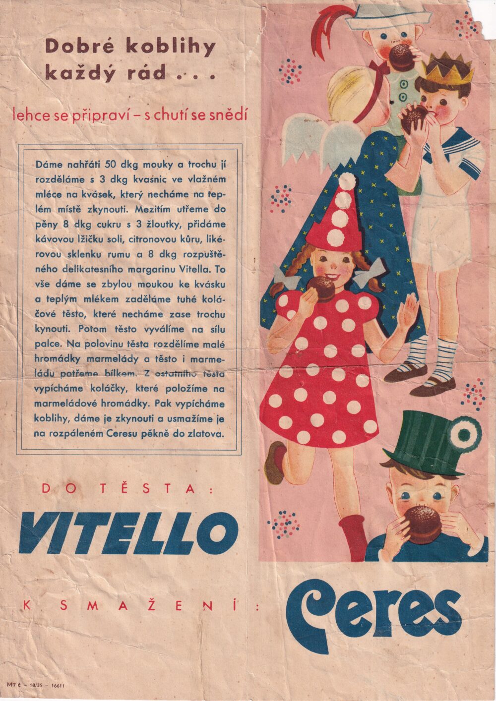 Plakát margarín Vitello – koblihy