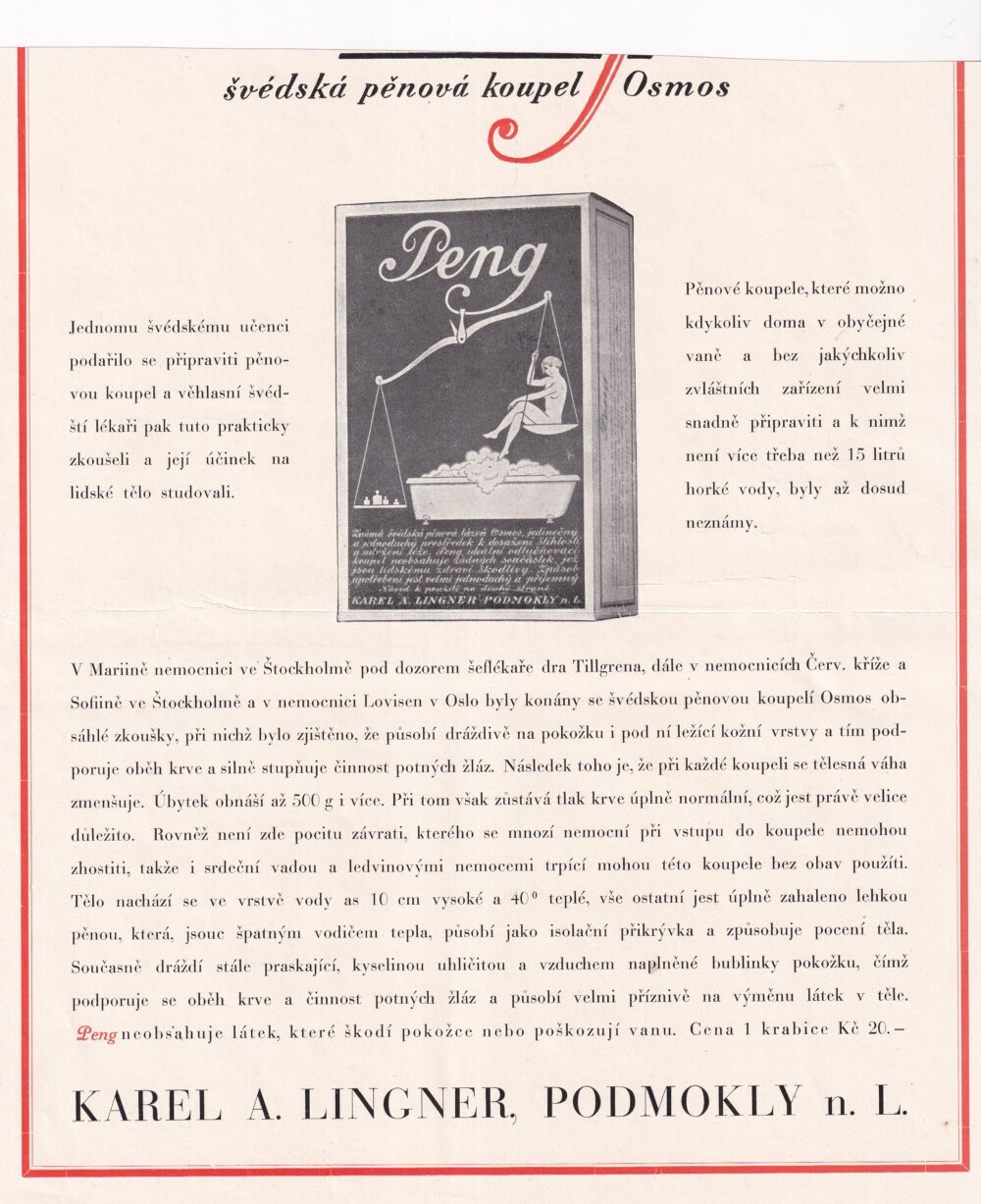 Leták, Pěnová koupel, Peng, Podmokly