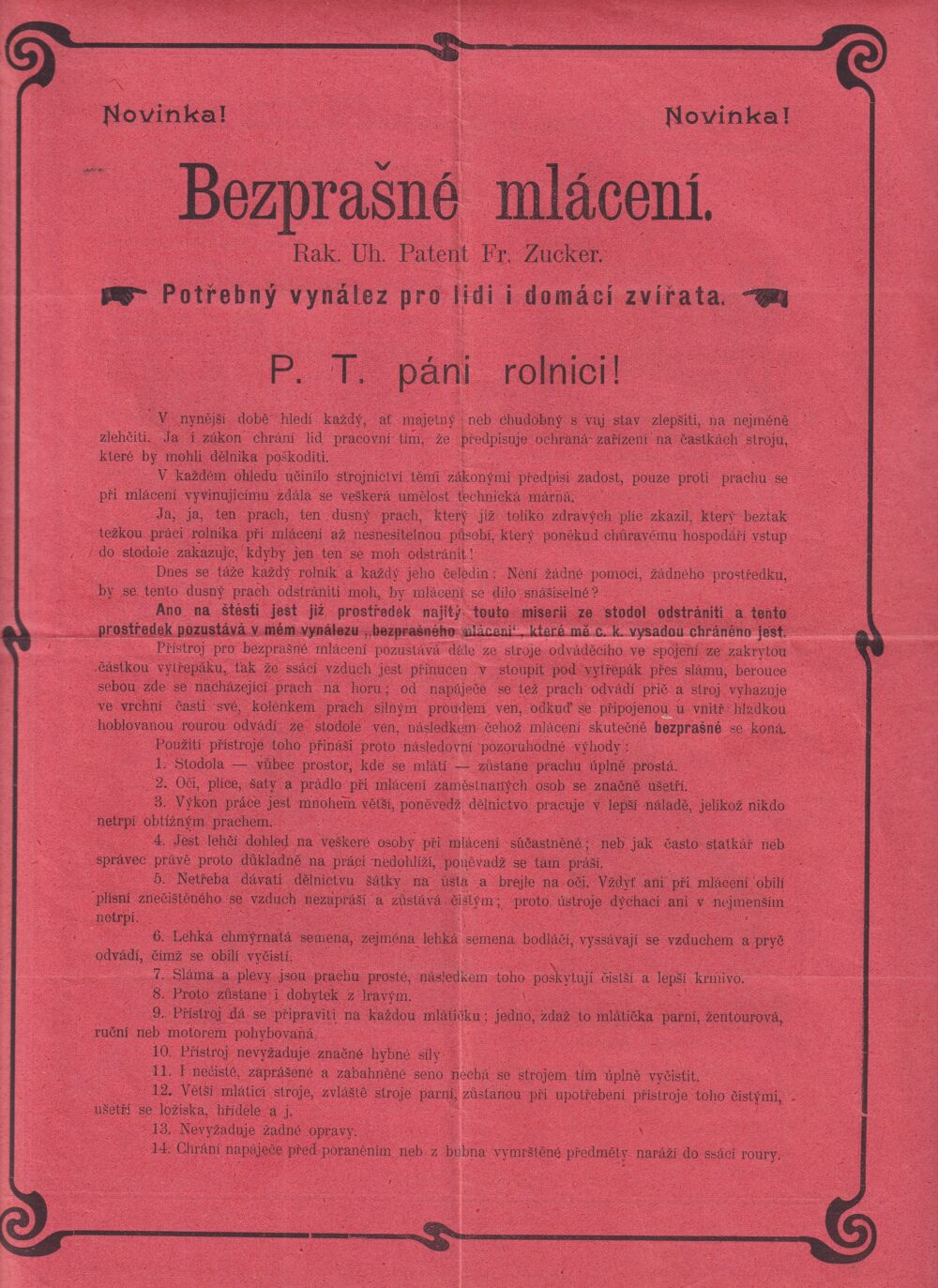 Leták, Bezprašné mlácení, Odprašovací přístroje