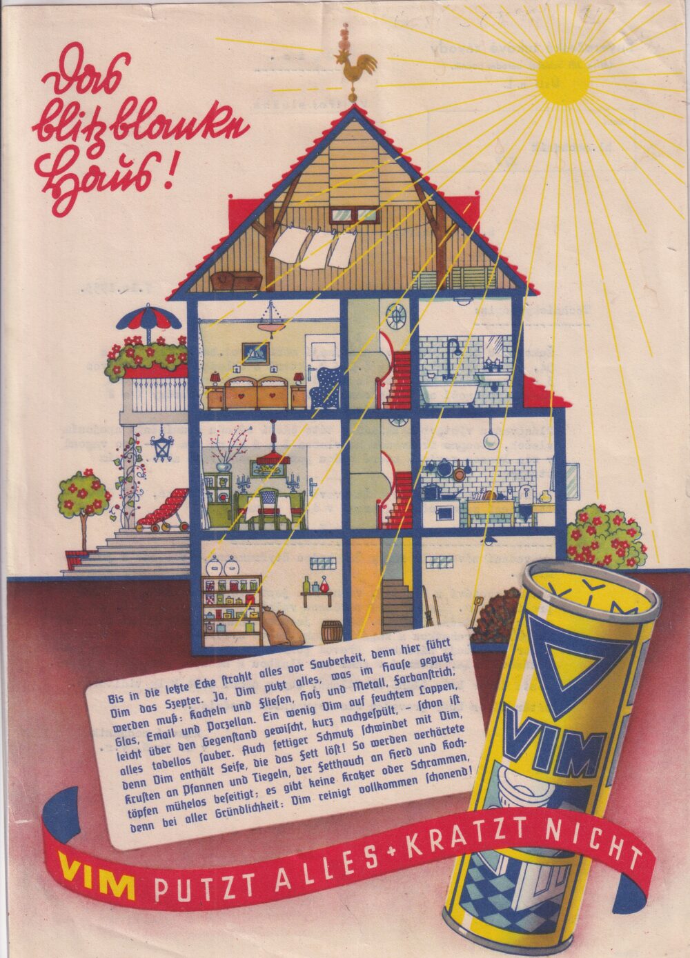 Leták, Čistící přípravek pro celý domov, VIM