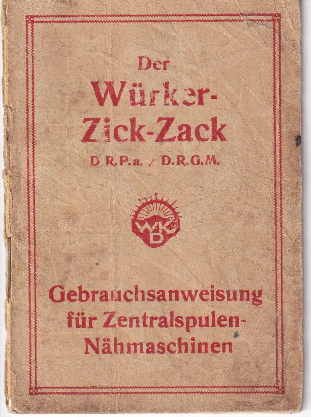 Katalog, Šicí stroj, Der würker zickzack