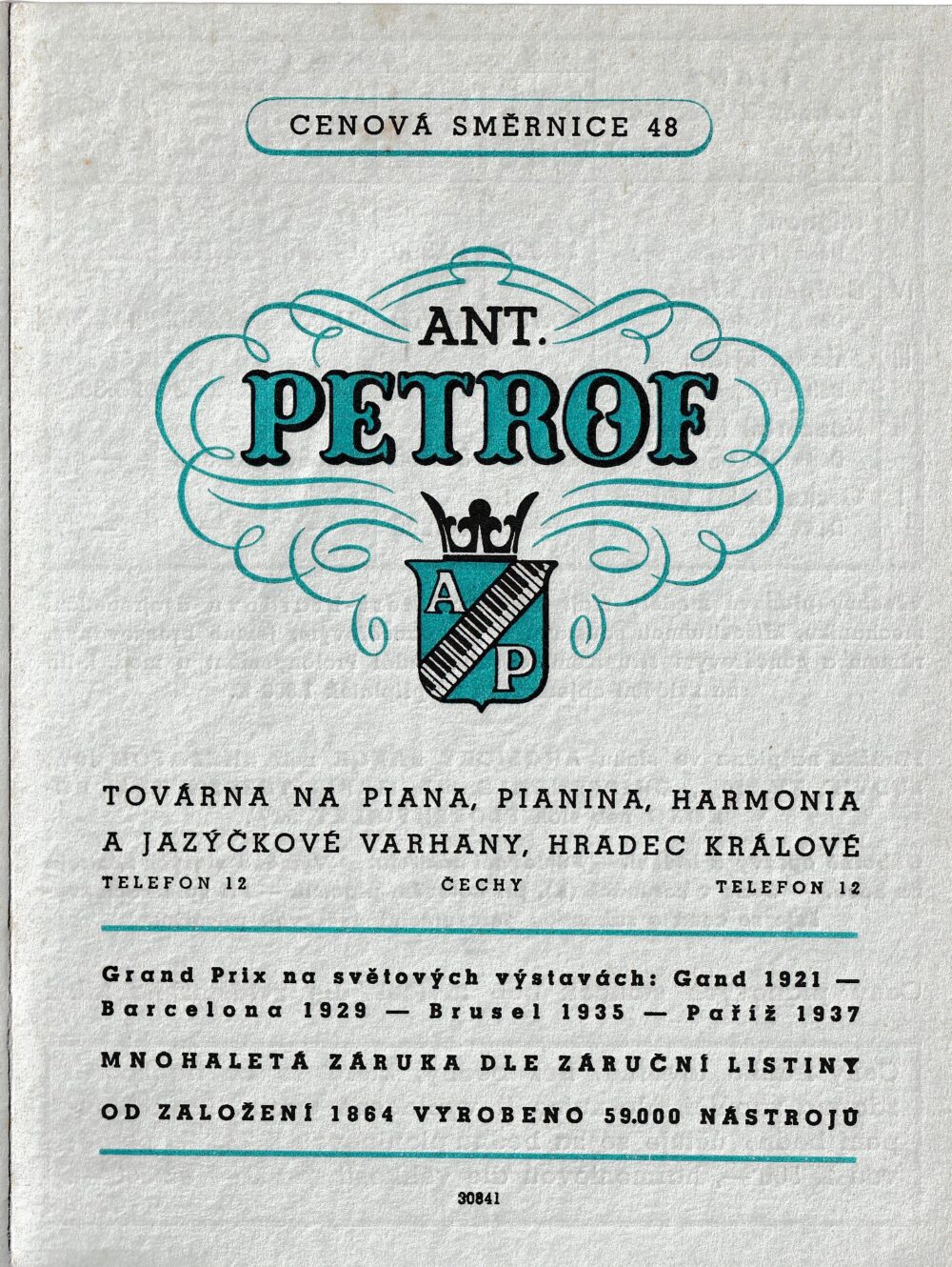 Katalog, Továrna na piana, Petrof, Hradec Králové