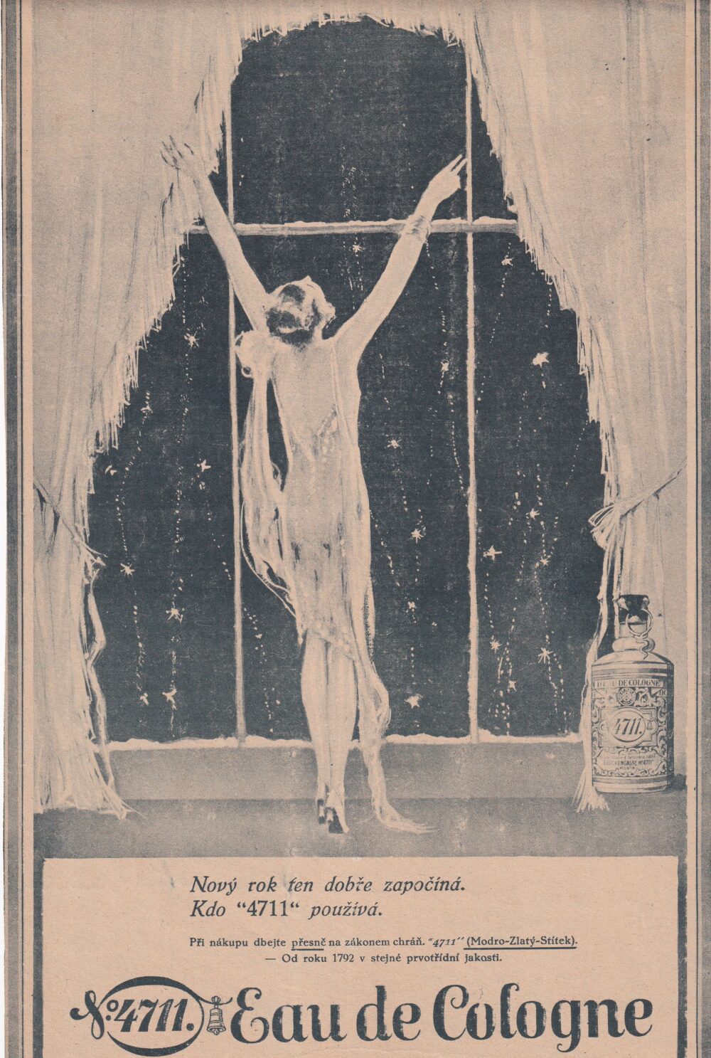 Reklama Dámská kolínská voda “4711“ 1.pol.20.stol.