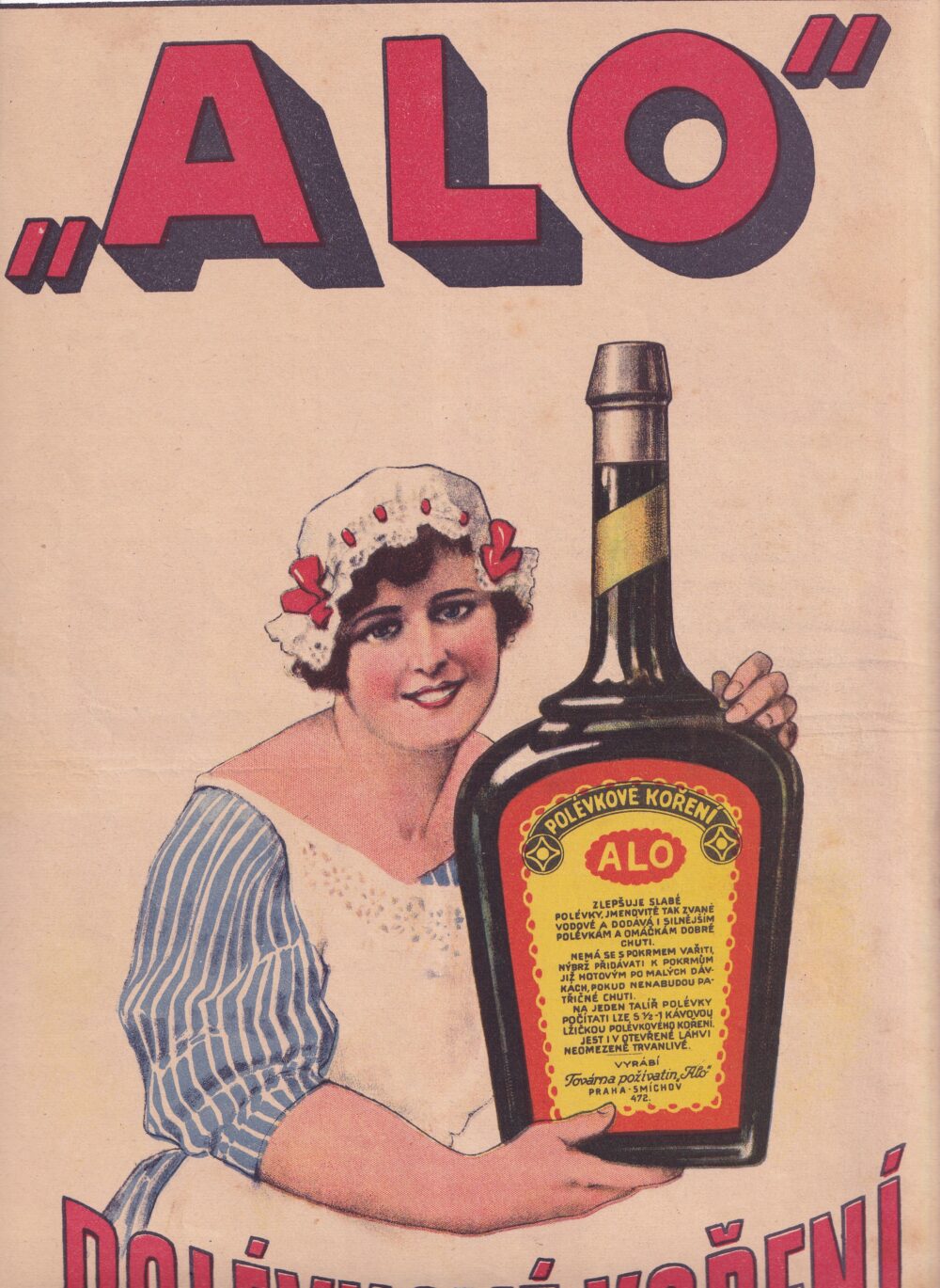 Reklama ALO polévkové koření, 1.pol.20.stol.