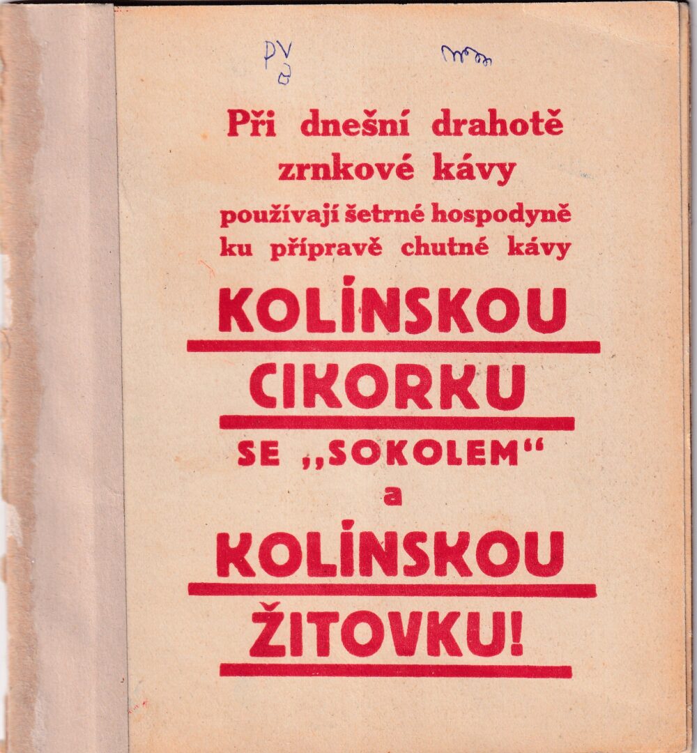 Reklamní brožura pro děti Kolínská cikorka a žitovka, 1.pol.20.stol.