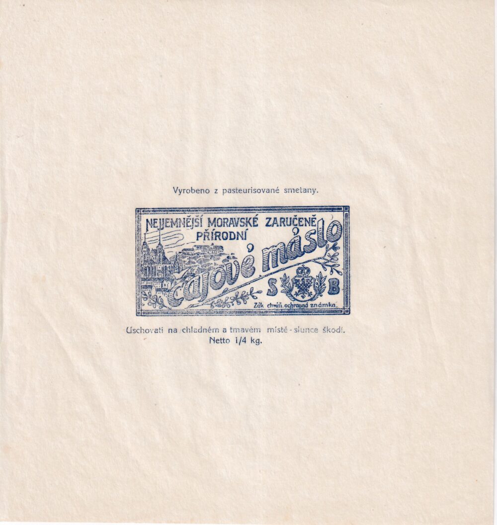 Obal přírodní čajové máslo 1/8 kg 1.pol.20.stol.