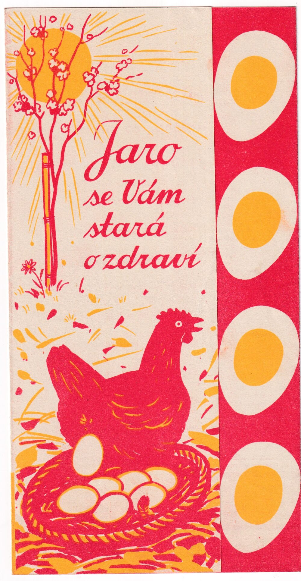 Leták – Jaro se Vám stará o zdraví - recepty z vajíček, 20.století