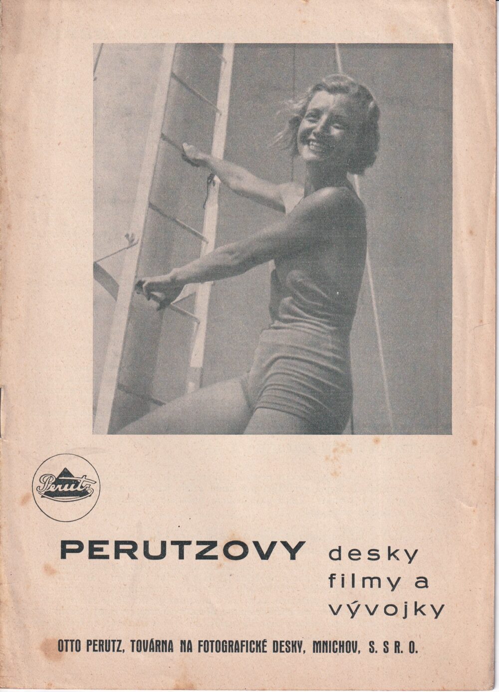 Brožura Perutzovy desky filmy avývojky, Perutz Mnichov 1.pol.20.stol.